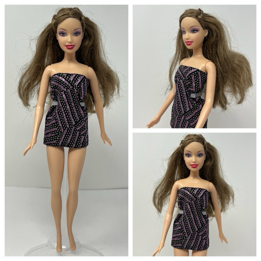 Barbie Royal Glitter Princess Raquelle Doll Brunette Hair 2006 Pretty Face‎